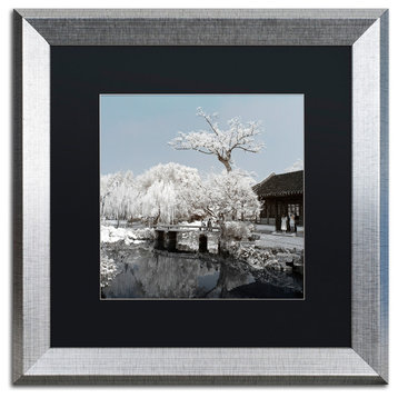 Philippe Hugonnard 'Winter Time' Art, Silver Frame, Black Matte, 16"x16"