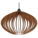 Sertao Shop - Elliptic Modern Wood 1-Light Pendant 19" Diameter Smooth finish - The Elliptic Modern Wood 1-Light Pendant is unique and designed to create a warm and ambient atmosphere. Made of wood, this hanging pendant is very different than your typical metal pendants. It looks perfect in classic or modern home furniture, living room, office, dining room, Kitchen Island or sideboard. They also look great over the tables at your own restaurant.