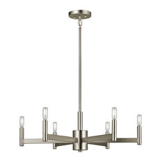 Chandelier 6-Light, Satin Nickel
