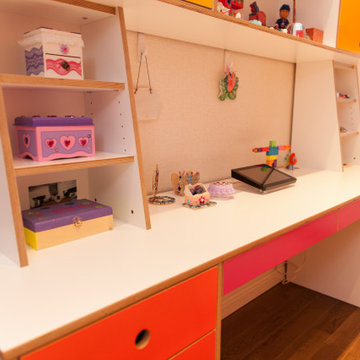 Ella's Room: Maximized Storage in a Custom Color Palette