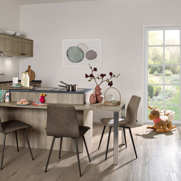 Mini Modern Kitchen in wooden Finish in Northolt, London by Kudos Interior Desig