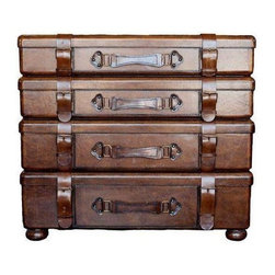 Lexington Leather Luggage Chest - Dressers