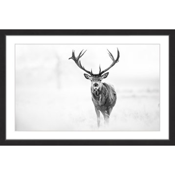 "Elk Stare" Framed Painting Print, 45x30