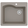 Karran Drop-In Quartz 25" 1-Hole Single Bowl Kitchen Sink, Concrete