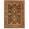 Hand-Knotted Oriental Pattern Wool brown/Red Area  Rug, Brown/Red, 2x3, Jhanki