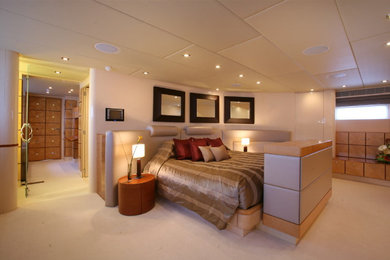 Photo of a contemporary bedroom in London.