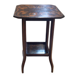Antique Intricate Painted Reproduction Occasional Table - Products