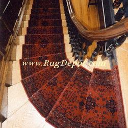 Pie Shaped Stairs - Carpet Tiles