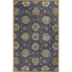 KAS - KAS Syriana 6024 Midnight Kashan Area Rug, 8'x10'6" - Unleash the beauty within as you walk through our Syriana Collection. Hand-tufted in India of 100% New Zealand wool, come discover these exquisitely designed and ultra-soft traditional rugs. These pieces combine old-world elegance with trend-setting colors to deliver tapestries for your floors.