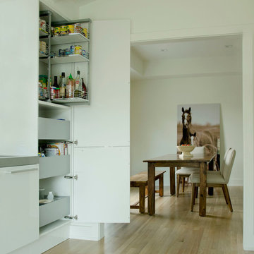 West University Place, transional Poggenpohl kitchen in a traditional home