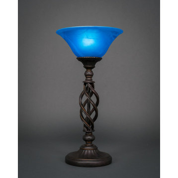 Elegante 1-Light Table Lamp, Blue Italian