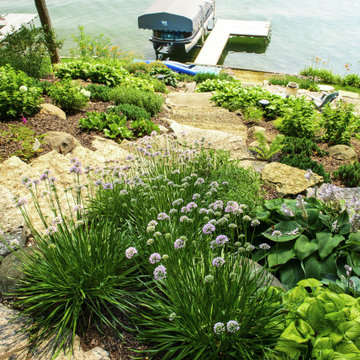 Contemporary Lake Stone Steps - West Bend, WI