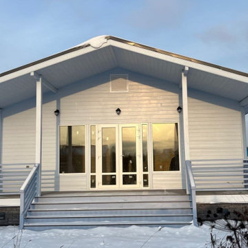 Дом с террасой в скандинавском стиле