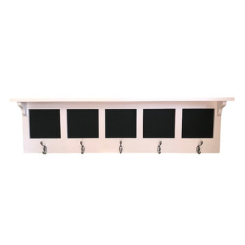 Message Center Chalkboard With Coat Hooks Hallway Message Board and Coat Rack