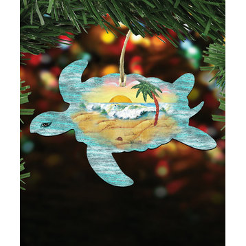 Turtle Scenic Ornament, Set of 3