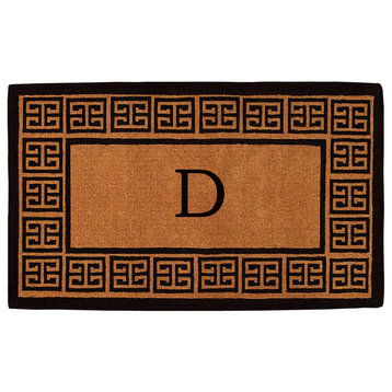 The Grecian Monogram Doormat, Extra-Thick 3'x6', Letter D