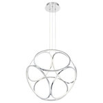 Eurofase - Eurofase 37102-012 Glenview - 24 Inch 240W 6 LED Small Pendant - Glenview Small LED Pendant with The cube, which isGlenview 24 Inch 240 Chrome White Glass *UL Approved: YES Energy Star Qualified: n/a ADA Certified: n/a  *Number of Lights: 6-*Wattage:40w LED bulb(s) *Bulb Included:Yes *Bulb Type:LED *Finish Type:Chrome