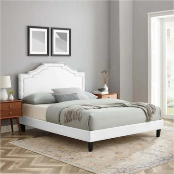 Mod 6582 Whi Modway Furniture Adelaide Adelaide Performance Velvet Queen Platfor