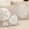 Sand Dollar Eco Outdoor Pillow, Shell White/Papyrus, Without Insert