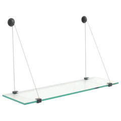 Crane Floating Clear Glass Shelf - Contemporary - Bathroom Shelves