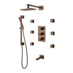 L&uuml;nen Oil Rubbed Bronze Shower Set - Showerheads And Body Sprays
