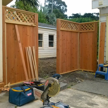 New Redwood Overlapping Fence in Kensington CA
