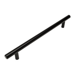Cosmas - Cosmas 305-224FB Flat Black 8-7/8&rdquo; CTC (224mm) Euro Bar Pull [5-PACK] - Cabinet And Drawer Handle Pulls