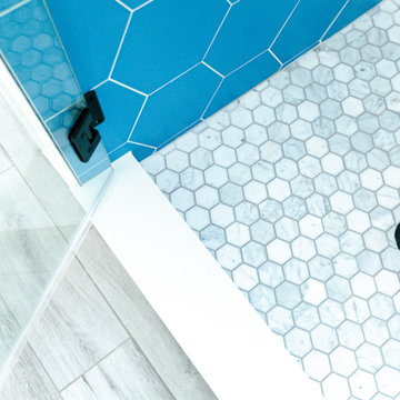 Lafayette Wild Flowers & Blue Master Bathroom Remodel