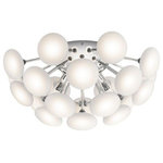 Elan Lighting - Elan Lighting 83695 Kotton - 18.9" LED Flush Mount - Is it any wonder where this spherical collection gets its name? Inspired by nature, yet made sleek and bold in only a way �lan can, the Kotton collection presents orbs of diffused light balanced against linear arms. The effect is one that invites the eye to stay awhile.  Assembly Required: TRUE