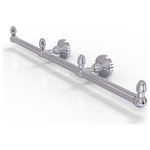 Allied Brass - Waverly Place 3 Arm Guest Towel Holder, Polished Chrome - This elegant wall mount towel holder adds style and convenience to any bathroom decor. The towel holder features three sections to keep a set of hand towels easily accessible around the bathroom. Ideally sized for hand towels and washcloths, the towel holder attaches securely to any wall and complements any bathroom decor ranging from modern to traditional, and all styles in between. Made from high quality solid brass materials and provided with a lifetime designer finish, this beautiful towel holder is extremely attractive yet highly functional. The guest towel holder comes with the 22.5 inch bar, two wall brackets with finials, two matching end finials, plus the hardware necessary to install the holder.