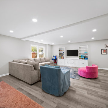 Basement Remodeling for Kids' Play Space & Luxurious Master Bathroom Renovation