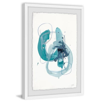 "Aqua Orbit II" Framed Painting Print, 12"x18"