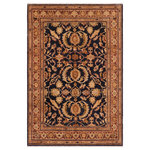 Bareens Designer Rugs - Bohemien Ziegler Bianca Blue Brown Hand-Knotted Wool Rug - 8'2'' x 9'11'' - Enhance the ambiance of your home with this magnificent Persian-influenced Turkish hand-knotted rug made by skilled artisans capable of creating the most exceptional vegetable dyes and hand-spun wool. This exquisite handmade rug is a one-of-a-kind Peshawar Kafkaz, otherwise identified as Chobi, Chobi Peshawar, Oushak, or Ziegler rug. These handmade rugs are crafted in Pakistan utilizing superior-quality wool imported from Australia, New Zealand, and Korea in two types of weaves: the Persian weave and the Mori weave. This rug is meticulously crafted by hand using the finest natural vegetable dyes extracted from local plants. The artisans use a blend of hand-spun local and fine merino wool, resulting in a rug with a compelling texture, higher lanolin content, and longer staple. The artisans occasionally incorporate natural or artificial silk into the pile to enhance specific motifs. The finished product is an awe-inspiring execution of flawless design and an understated palette that exudes elegance.