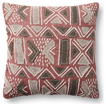 Loloi PLL0022 Rust / Multi 18" x 18" Cover Only Pillow