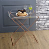 Acme Cercie Tray Table, Clear Acrylic and Copper