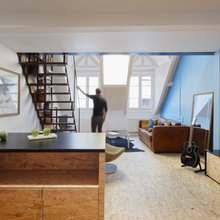 Visite Privée : Jeu de matières pour ce 50 m2 sous les toits