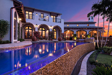 Inspiration for a mediterranean pool remodel in Miami