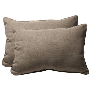 Monti Taupe Oversized Rectangle Throw Pillow, Set of 2