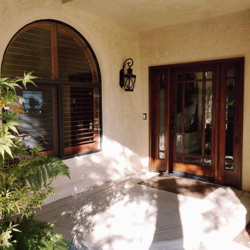 Norman Teak Custom Arch Shutters