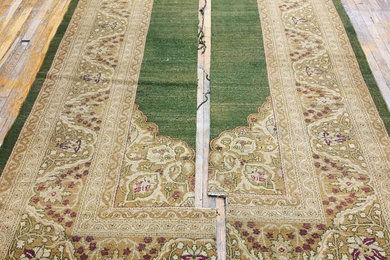 Cut and resizing Antique Rugs Done by AAA Rug repair