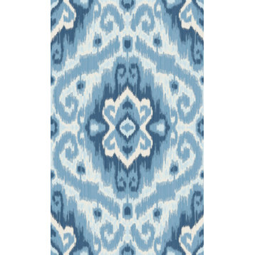 Blue Bohemian Ikat Peel & Stick Wallpaper