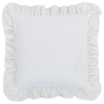 Amina 16" Square Embellished Decorative Throw Pillow