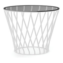Velletri White 62cm HPL Board Indoor Outdoor Side Table by Glid Studio for Huset - Coffee Tables