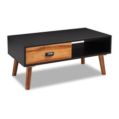 vidaXL Solid Acacia Wood Coffee Table, 90x50x40 cm