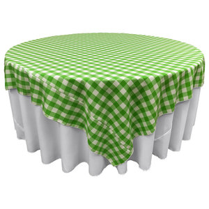 GINGHAM CHECK GREEN WHITE RECTANGULAR 60X90” 152X229CM TABLE CLOTH 