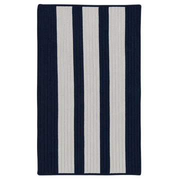 Colonial Mills Rug Everglades Vertical Stripe Navy Pier Rectangle