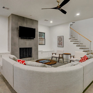 Modern, Minimalist Historic Bungalow Remodel - Living Room