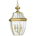 Generation Lighting Collection - Sea Gull Lighting 3-Light Outdoor Pendant, Polished Brass - Blubs Not Included