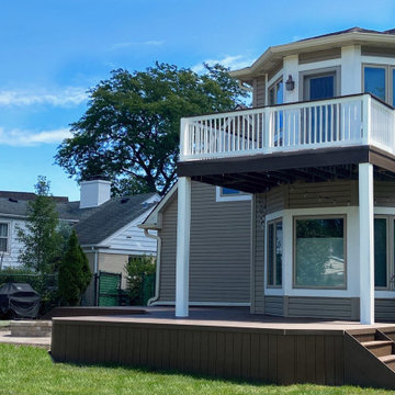 Multi-level Timbertech Deck & Patio in Glenview, IL