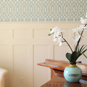 Trellis Allover Stenciled Piano Room